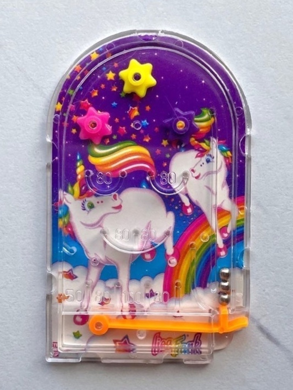 VTG Lisa Frank Markie unicorn mini pinball game